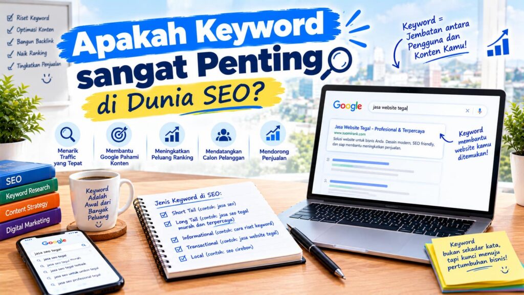 Contoh keyword "cara membuat website toko online" yang diketik di kolom pencarian Google